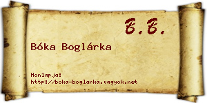 Bóka Boglárka névjegykártya