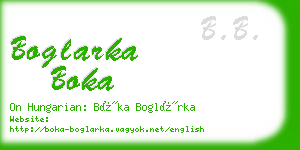 boglarka boka business card