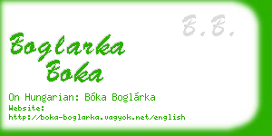 boglarka boka business card
